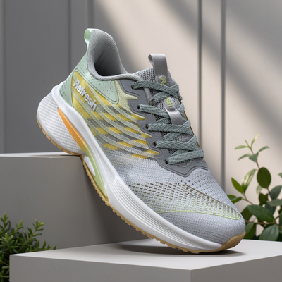 Womens Refresh 175117 Knit Sporty Trainers - Grey