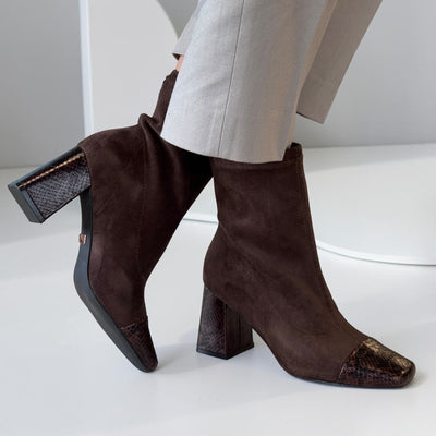 Womens Una Healy Homegrown Ankle Boots - Choco Cobra