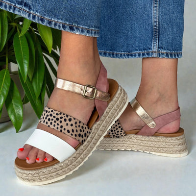 Womens Lunar JLH493 Summer Sandals - White