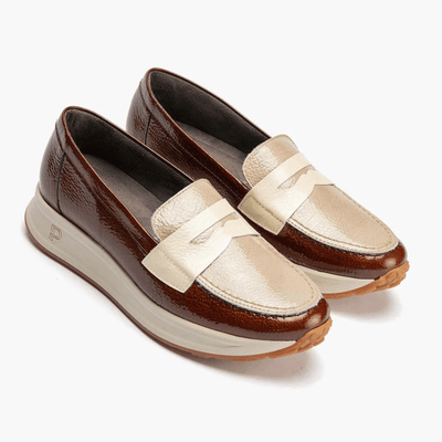 Womens Pitillos 10202 Mix Sporty Loafers - Tan