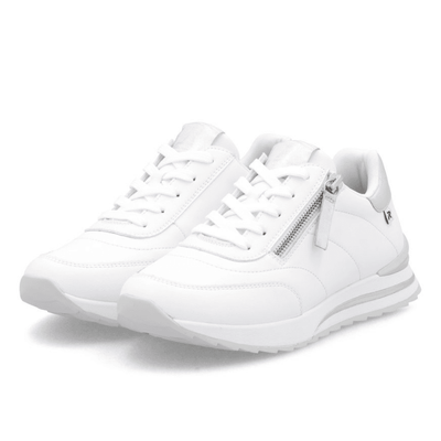 Womens Rieker W2402 White Wedge Sporty Trainers - White