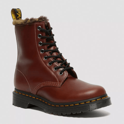 Womens Dr Martens 1460 Serena Fur Lined Boots Brown - Brown