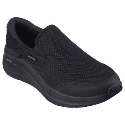 Skechers Mens Arch Fit 2.0 Black Slip On Trainers - Black