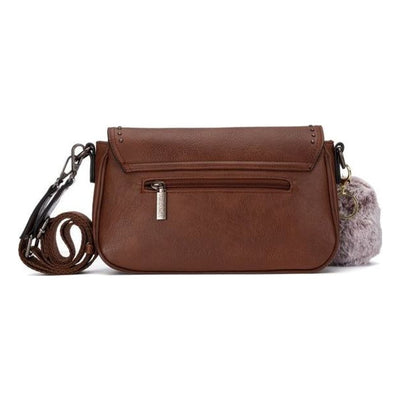 Womens Refresh 183439 Faux Leather Crossbody Bag - Camel