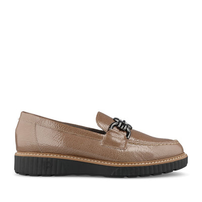 Womens Pitillos 11550 Taupe Platform Loafers - Taupe