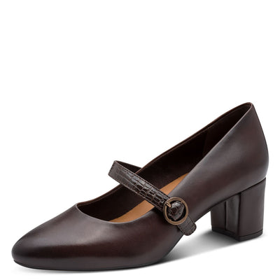 Womens Jana 22701 Block Heels - Mocca