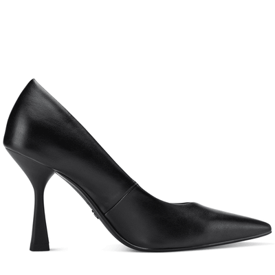 Womens Tamaris Ladies Candy Matte Flared Heels - Black