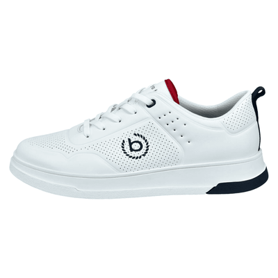 Bugatti Mens AA507 White Perforated Trainers - White