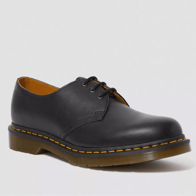 Girls Dr Martens 1461 Nappa Leather Black Lace Up Shoes - Black