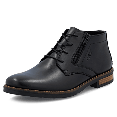 Mens Rieker 14609 Lace and Zip Chukka Boots - Black