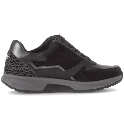 Womens Gabor Rolling Soft 76.878 Side Zip Walking Trainers - Black Combi