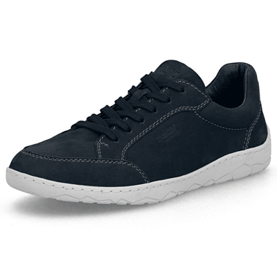 Mens Rieker 08300 Navy Suede Stitched Side Zip Trainers - Navy