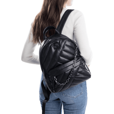 Womens Xti 184352 Black Quilted Backpack - Black