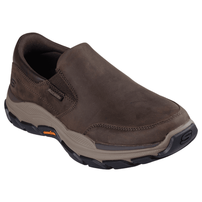 Skechers Mens Relaxed Fit: Respected Brown Slip On Shoes - Dark Brown