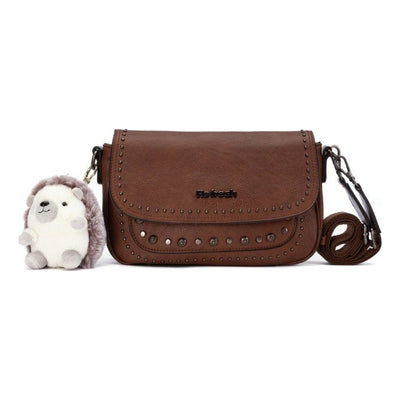 Womens Refresh 183439 Faux Leather Crossbody Bag - Camel