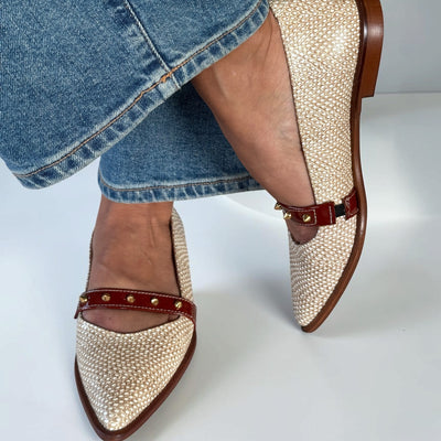 Womens AW26 Nemonic 2424 Renata Brown Flat Shoes - Brown