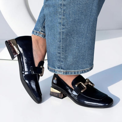 Womens Zanni & Co Zuluk Loafers - Cobalt Patent