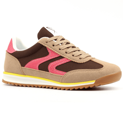 Womens Lunar Zoe Sporty Lace Up Trainers - Brown