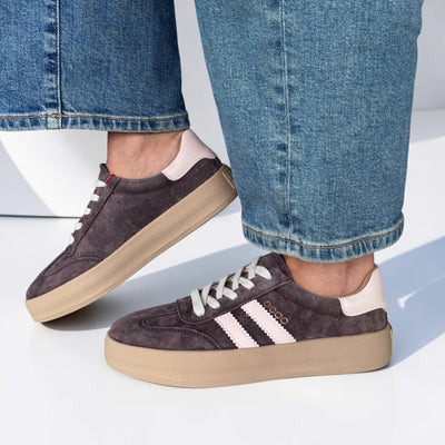 Womens Drilleys Thirty Three Trainers - Pink Truffle