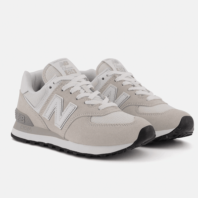 New Balance Women's 574 Trainers - Nimbus Cloud with White-Beige