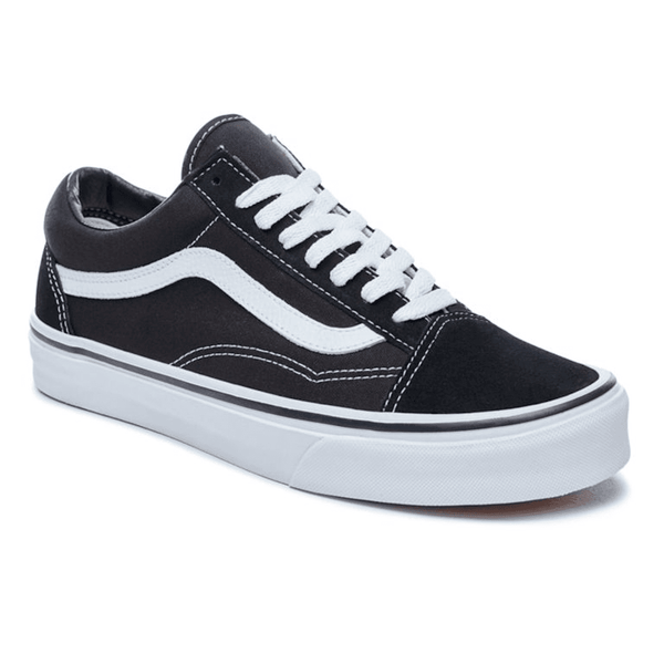 Womens Vans Old Skool Canvas Trainers - Black - Black