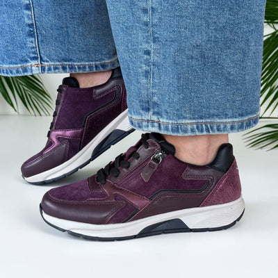 Womens Gabor 0106 Trainers - Mulberry