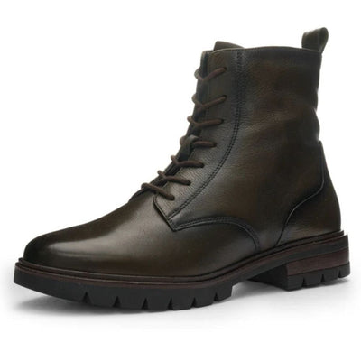 Womens Ara Leather Lace-up Ankle Boot - Forest Green