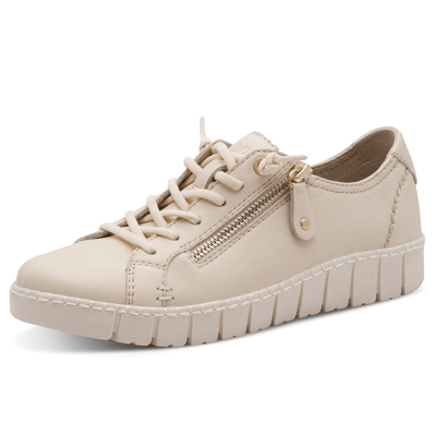 Womens Jana 23704 Side Zip Chunky Trainers - Beige Gold