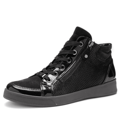 Womens Ara Rom Zip Trainer Boots - Black