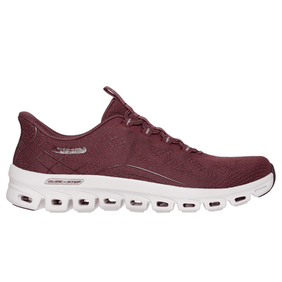 Womens Skechers Slip Ins Glide Step Elevate Trainers - Burgundy