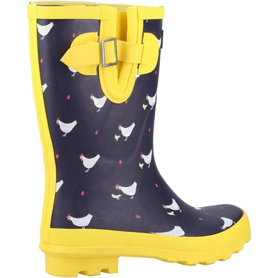 Womens Cotswold Farmyard Mid Chick Wellingtons - Chick
