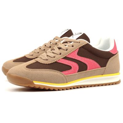 Womens Lunar Zoe Sporty Lace Up Trainers - Brown