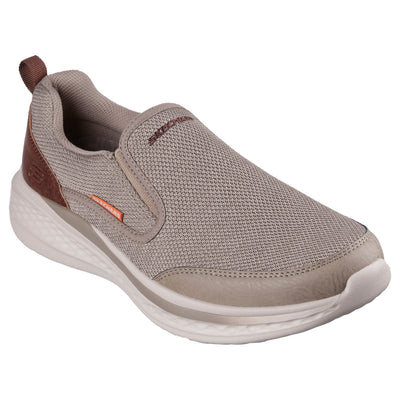 Mens Skechers 210808 Taupe, Beige & Brown Slip-On Slade Shoe - Khaki