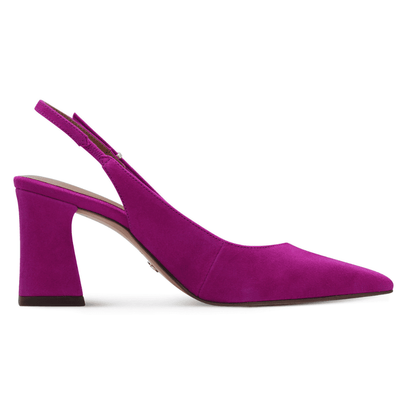 Womens Tamaris 29633 Slingback Block Heels - Dark Pink