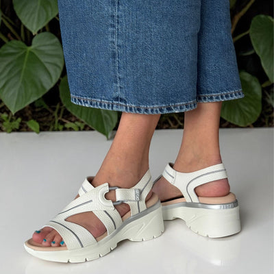 Womens Hispanitas HV264570 Bolero Wedge Sandals - Panna