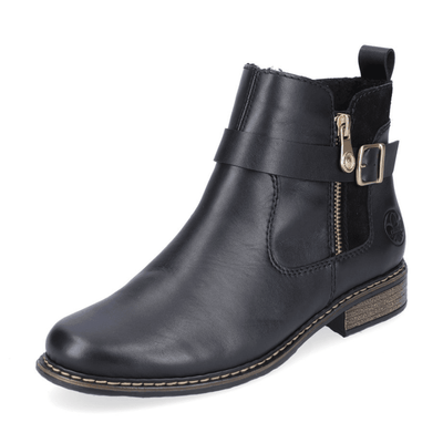 Womens Rieker Z4959 Ankle Boots - Black