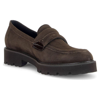 Womens Gabor 4013 Loafers - Dark Brown