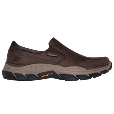 Skechers Mens Relaxed Fit: Respected Brown Slip On Shoes - Dark Brown