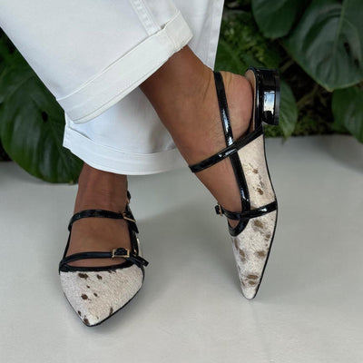 Womens Una Healy Watermelon Slingback Flat - Dalmation