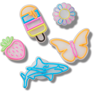 Crocs Jibbitz Charm 5 Pack - Light Up Summer Pack - Multi