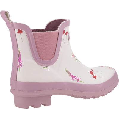 Womens Cotswold Wildflower Ankle Wellingtons - Pink