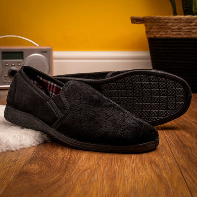 Mens Lazy Dogz Tamar II Slippers - Black