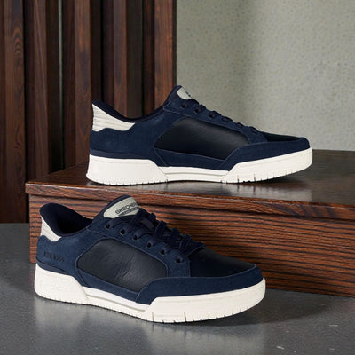 Mens Skechers 254204 Casual Lace-up Recoil Shoe - Navy