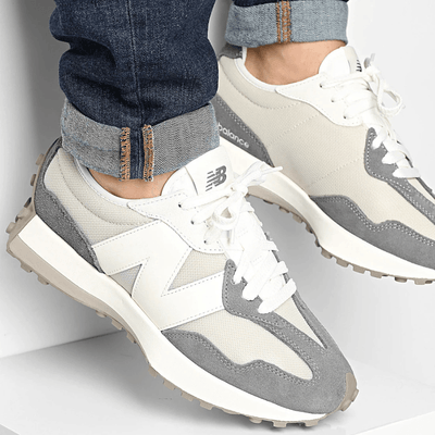 New Balance Womens 327 Mesh Trainers - Castlerock