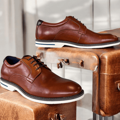 Mens Escape Hurstwood Laced Shoe - Brandy - Brandy