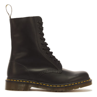 Unisex Dr. Martens 1490 Smooth Leather Black High Lace Up Ankle Boots - Black