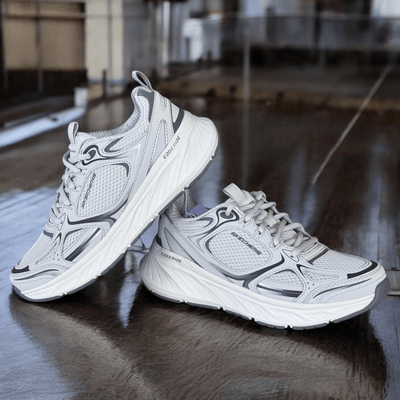 Womens Skechers Relaxed Fit: Edgeridge Trainers - Grey