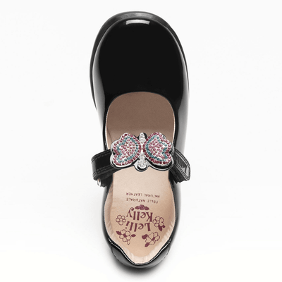 Infant Lelli Kelly Girls Luna School Shoes - Black Patent