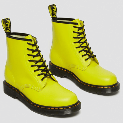 Womens Dr Martens 1460 Tumbled Boots - Yellow