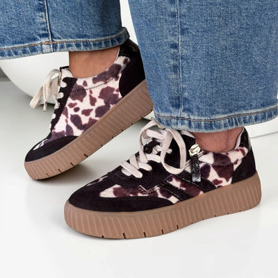 Womens Tamaris 83739 Side Zip Trainers - Cow
